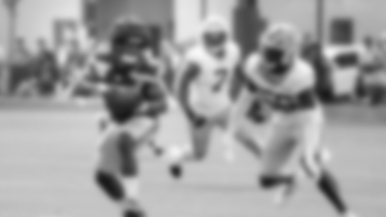 Seahawks running back Kenneth Walker III (9) participated in a joint practice with the Packers at Ray Nitschke Field in Green Bay, Wisconsin.
