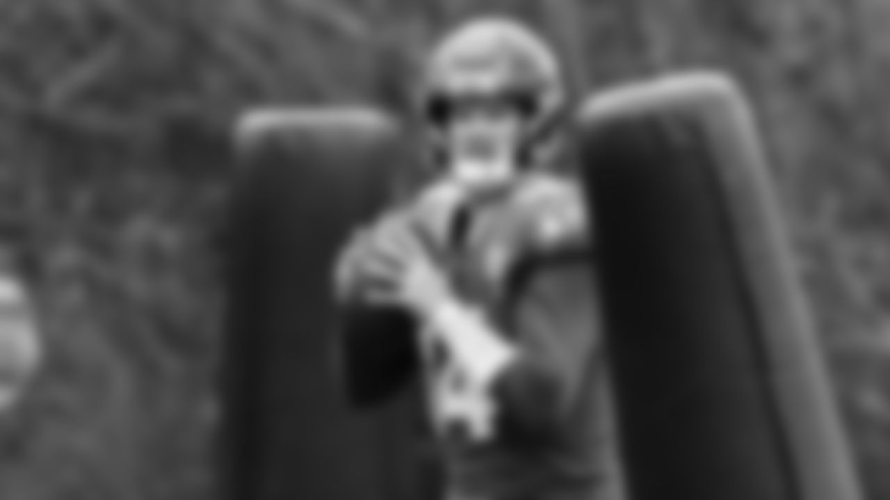 Seahawks quarterback Sam Darnold (14) practiced on Tuesday, January 13, 2026 at the Virginia Mason Athletic Center.