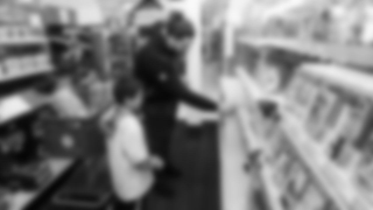 Seahawks offensive lineman Josh Jones was joined by fellow offensive linemen as they hosted a holiday shopping spree for kids from the Boys & Girls Club on December 9, 2025.