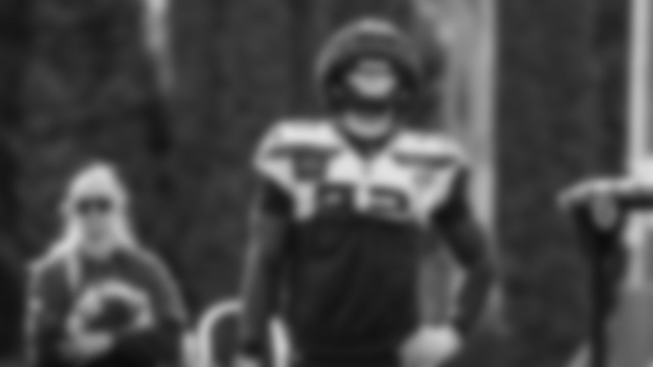 Seahawks linebacker Boye Mafe (53) practiced on Thursday, October 16, 2025 at the Virginia Mason Athletic Center.