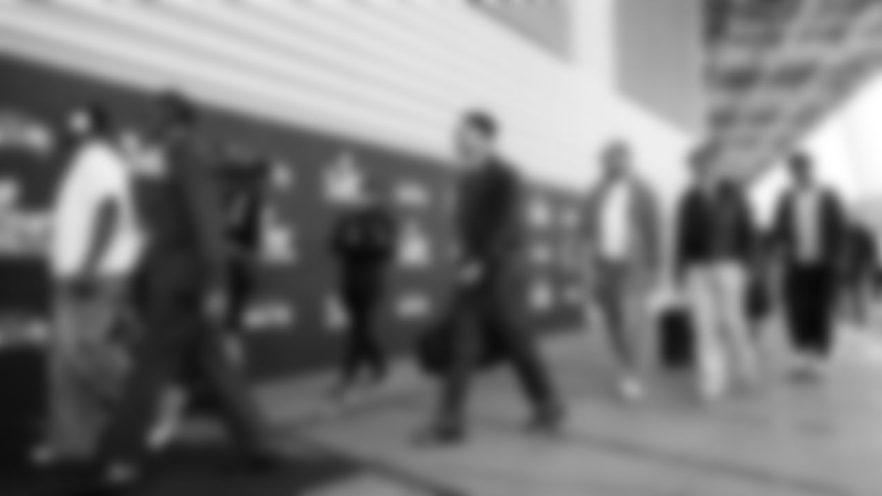 The Seahawks enter Levi's Stadium on Super Bowl Sunday.