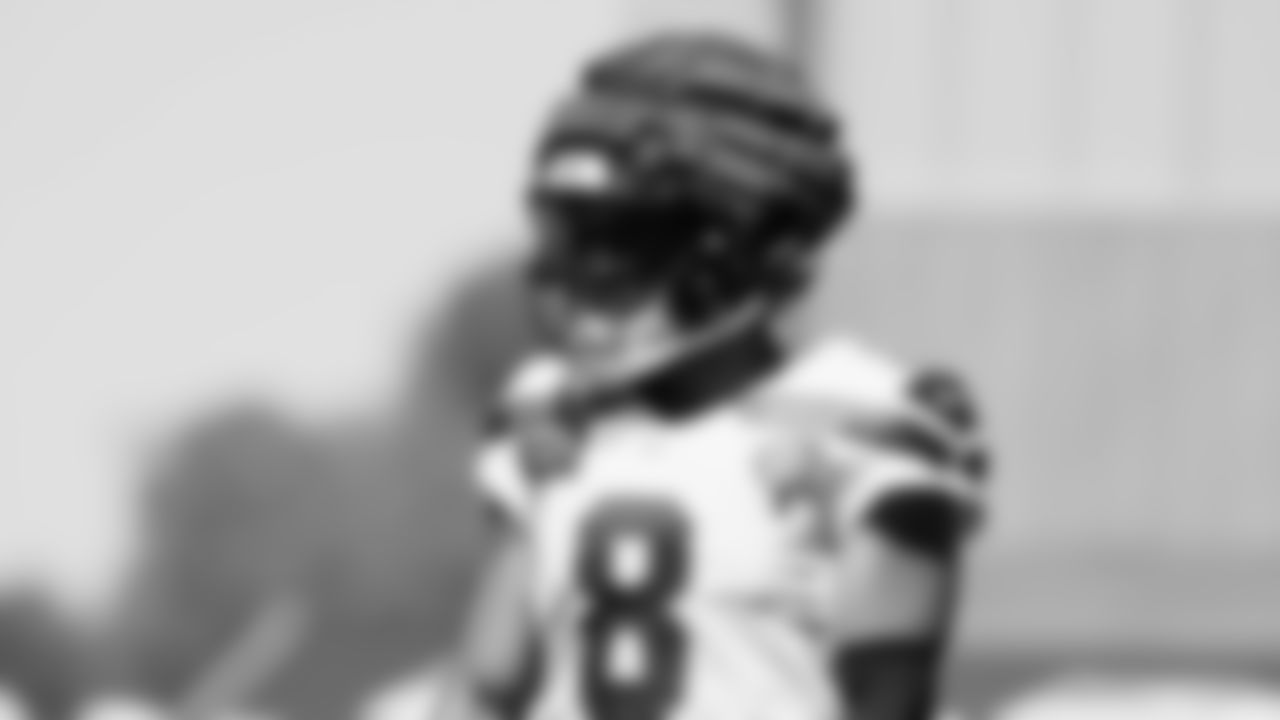 Seahawks safety Coby Bryant (8) practiced on August 12, 2025 at the Virginia Mason Athletic Center.
