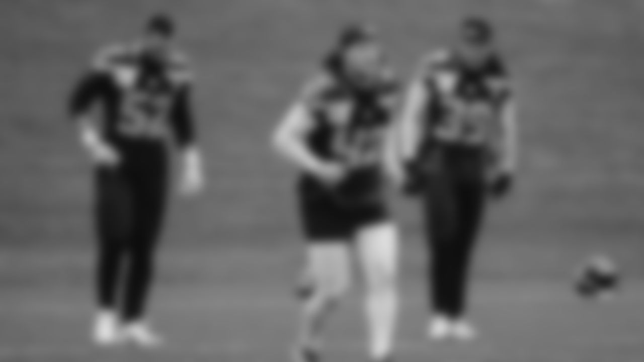 Seahawks linebacker Drake Thomas (42) practiced on Thursday, December 4, 2025 at the Virginia Mason Athletic Center.