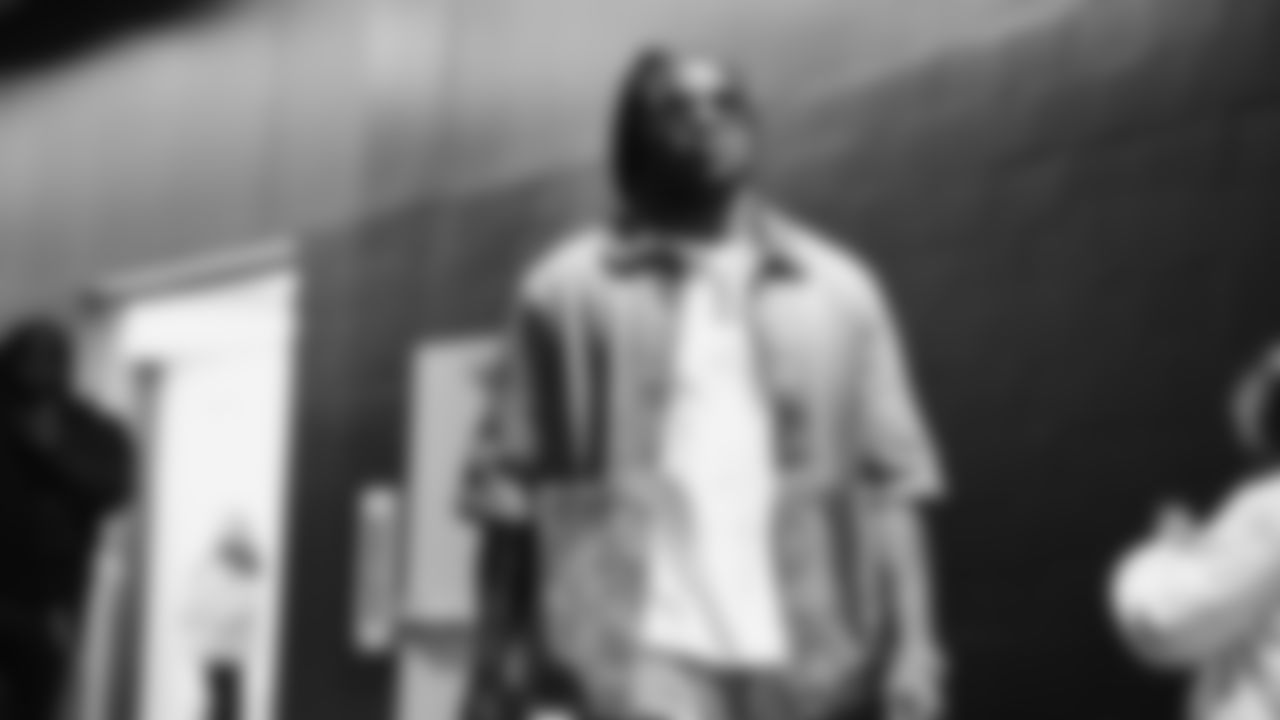 Seahawks linebacker Boye Mafe (53) arrived at Lumen Field for the NFC Championship game vs. the Los Angeles Rams on Sunday, January 25, 2026.