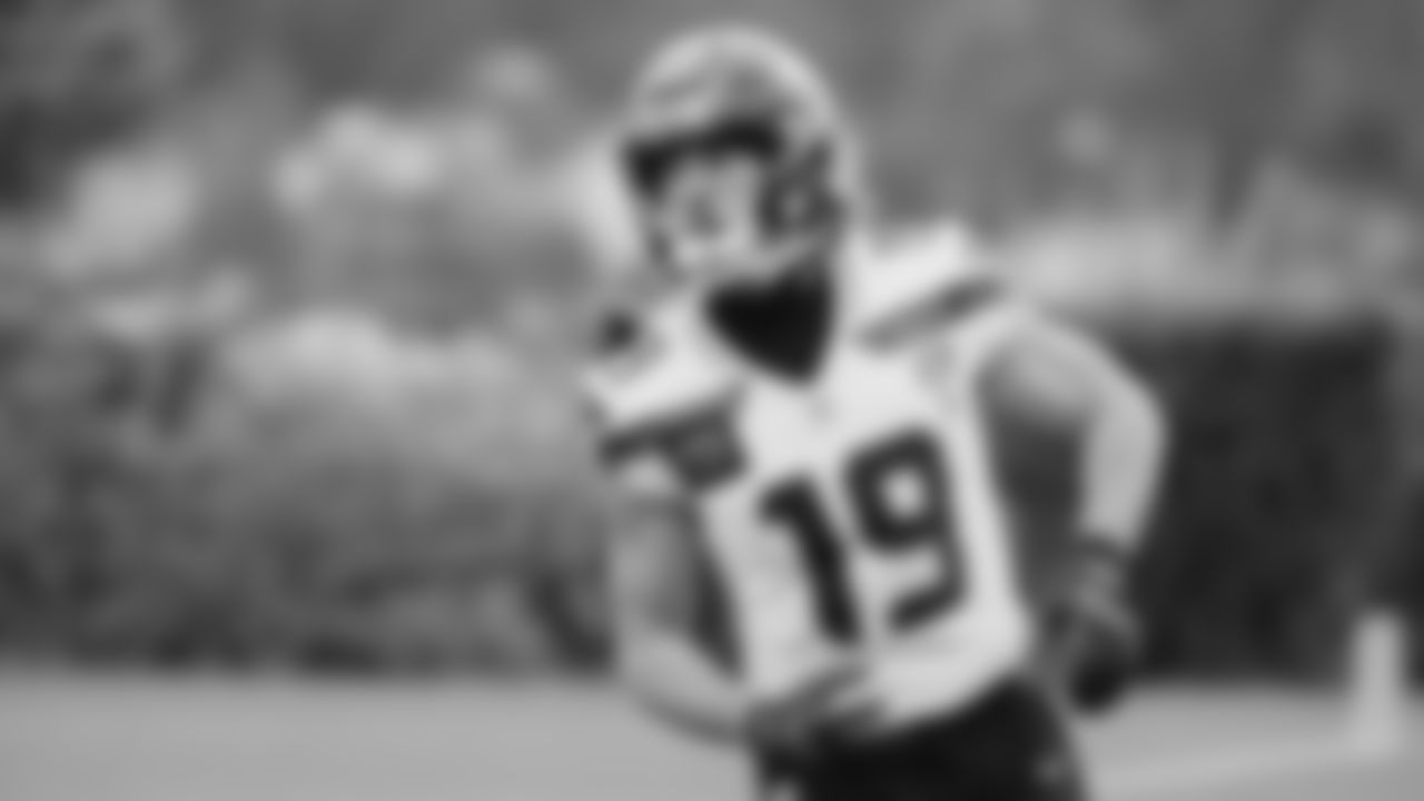 Seahawks wide receiver Jake Bobo (19) practiced on Thursday, December 4, 2025 at the Virginia Mason Athletic Center.