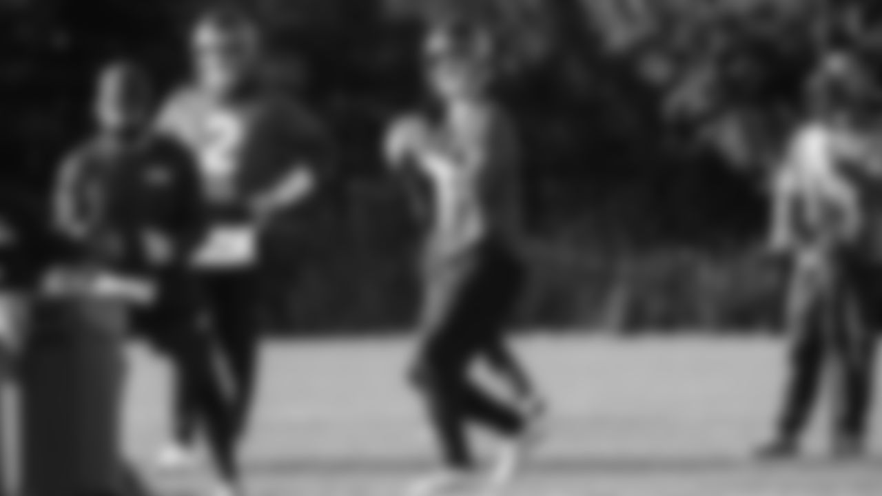 Seahawks quarterback Sam Darnold (14) practiced on Wednesday, December 17, 2025 at the Virginia Mason Athletic Center.