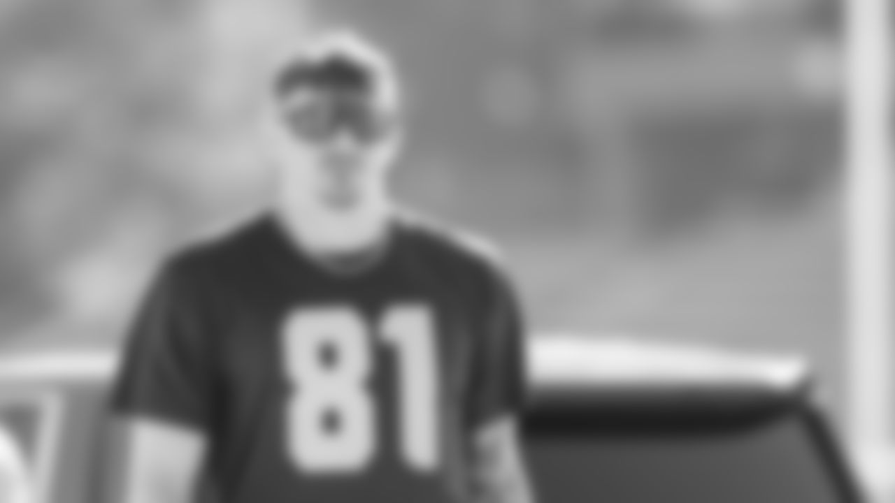 Seahawks tight end Eric Saubert (81) practiced on Wednesday, February 4, 2026 in San Jose, California.