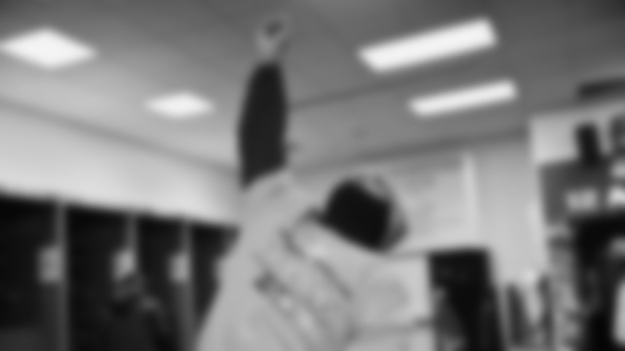 The Seahawks celebrate the 31-27 win vs. the Rams in the NFC Championship on Sunday, January 25, 2026.