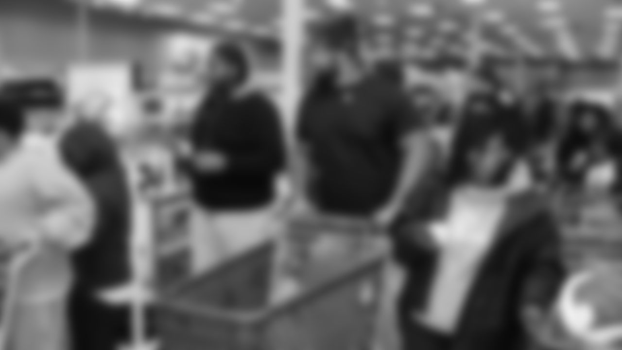 Seahawks offensive lineman Josh Jones was joined by fellow offensive linemen as they hosted a holiday shopping spree for kids from the Boys & Girls Club on December 9, 2025.