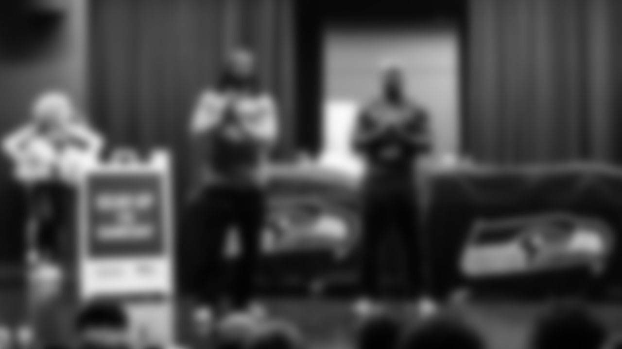 The Seahawks and American Family Insurance teamed up to empower local high school athletes and promote player safety with the donation of 150 Guardian Caps to the football teams at Chief Sealth International High School and Curtis Senior High School.