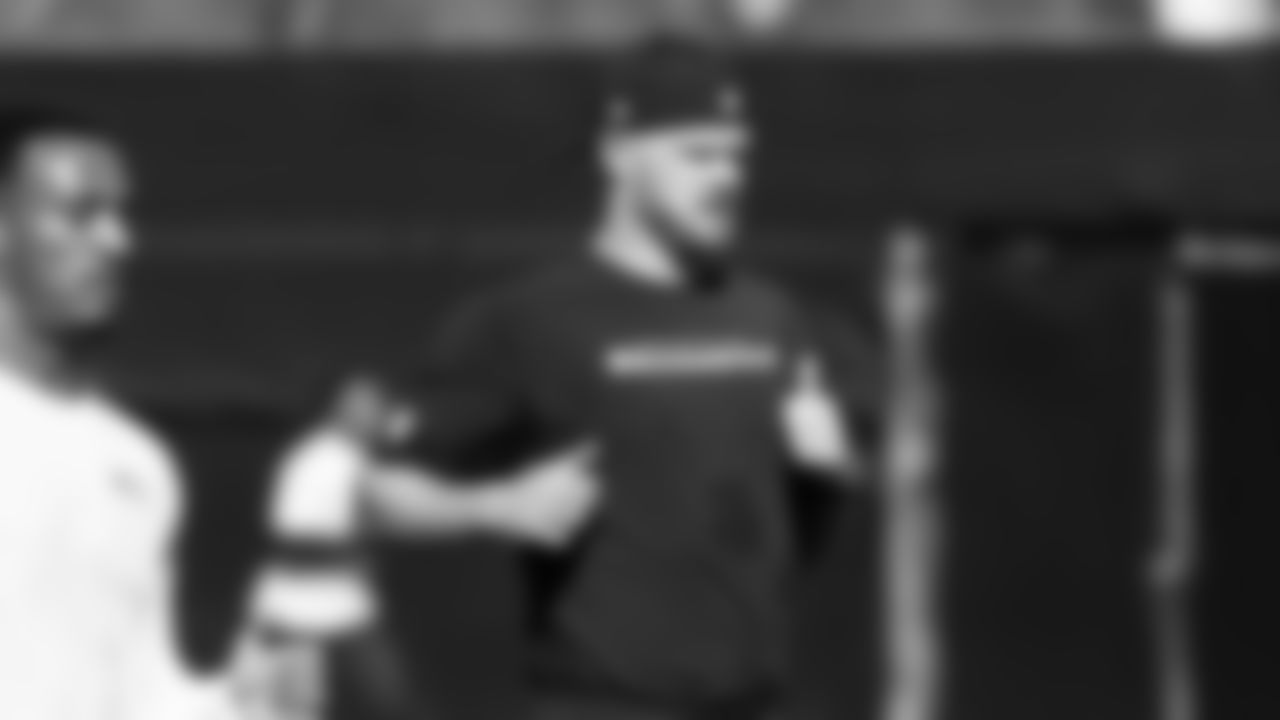 Seahawks quarterback Sam Darnold (14) worked out on Monday, February, 2, 2026.