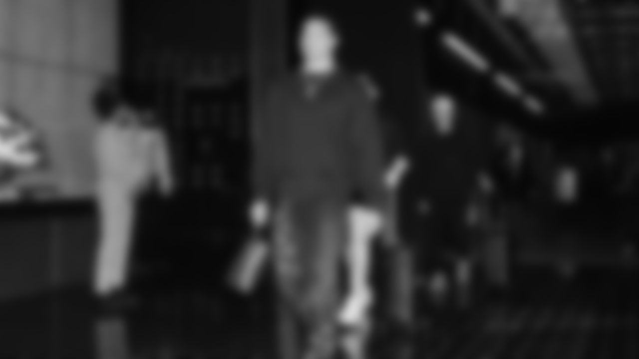 Seahawks running back Zach Charbonnet (26) departed the team hotel for the Week 18 matchup vs. the 49ers at Levi's Stadium.