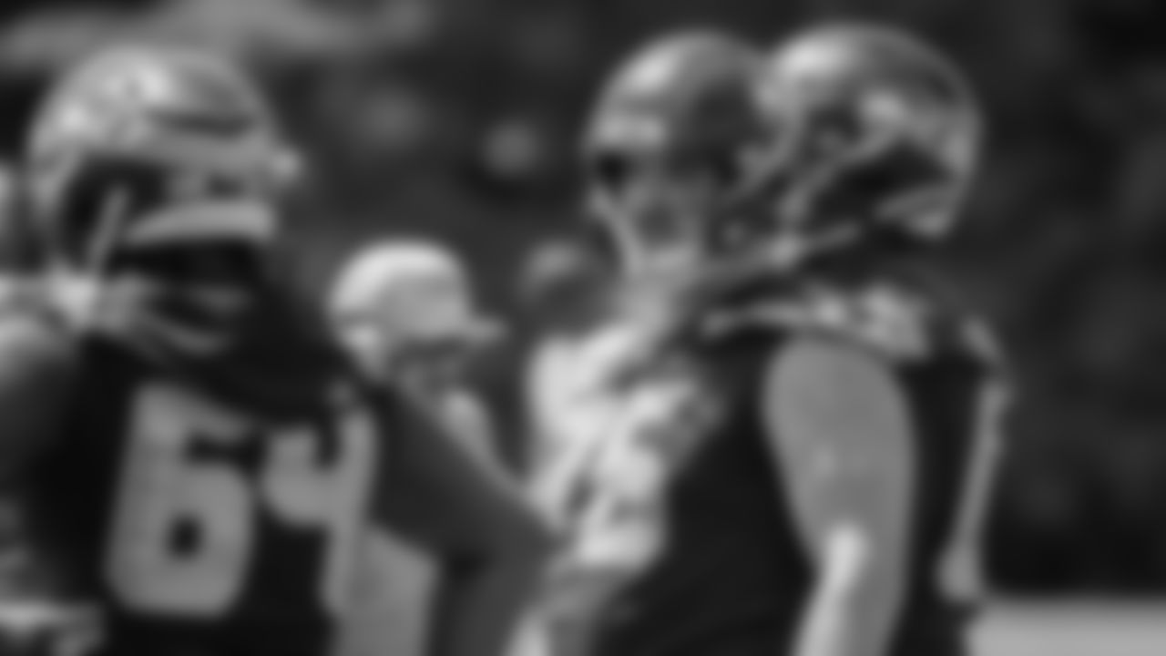 Seahawks guard Grey Zabel (76) participated in a workout on day one of OTAs on Tuesday, May 27, 2025 at the Virginia Mason Athletic Center.