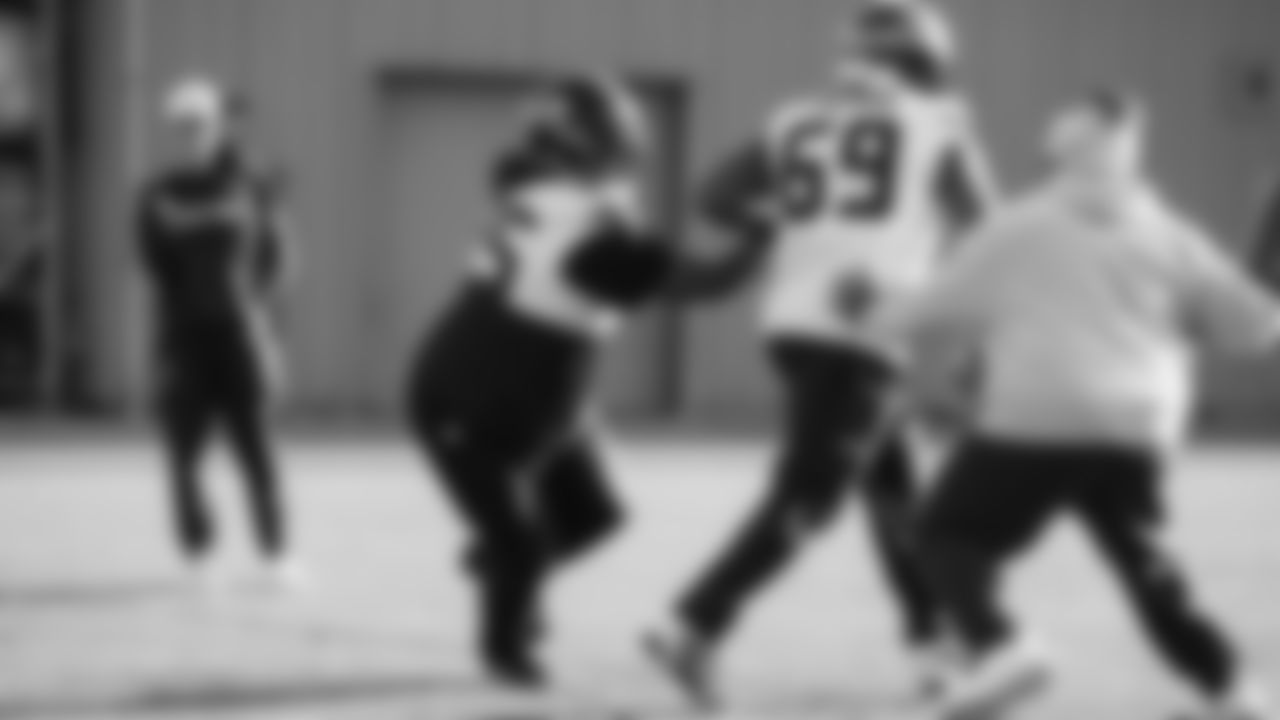 Seahawks nose tackle Brandon Pili (95) practiced on Thursday, January 22, 2026 at the Virginia Mason Athletic Center.