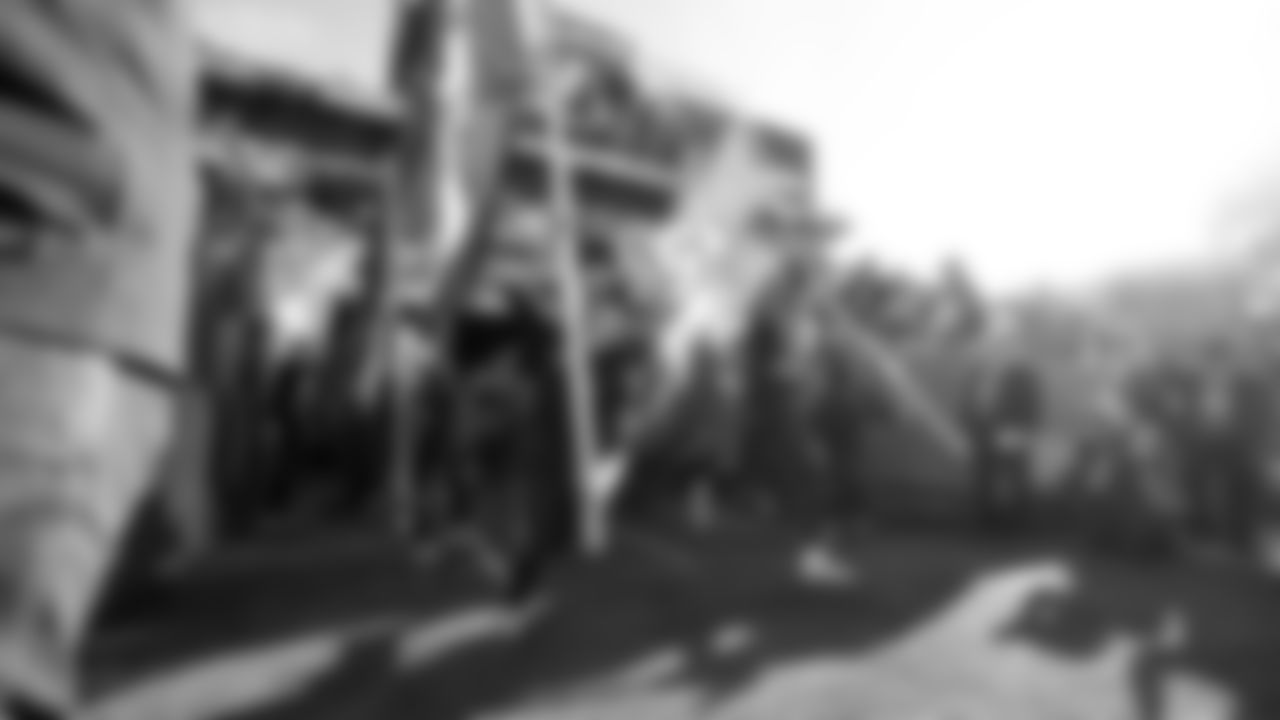 The Seahawks warm up ahead of Super Bowl LX vs. the Patriots at Levi's Stadium on Sunday, February 8, 2026.