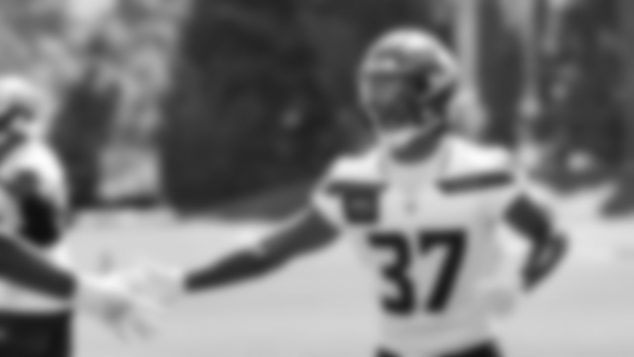 Seahawks cornerback Damarion Williams (37) participated in a workout on day six of OTAs on Thursday, June 5, 2025 at the Virginia Mason Athletic Center.