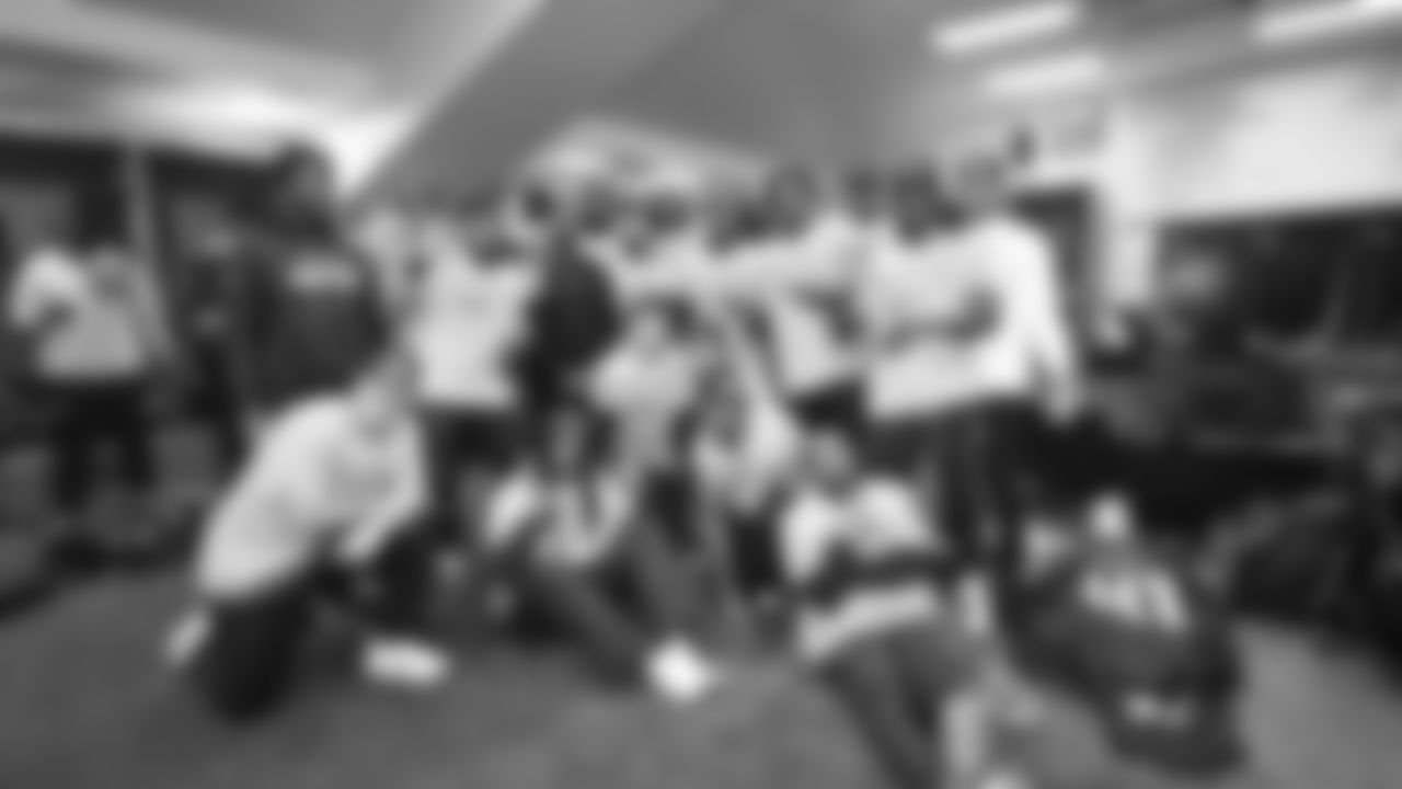 The Seahawks celebrate the 31-27 win vs. the Rams in the NFC Championship on Sunday, January 25, 2026.