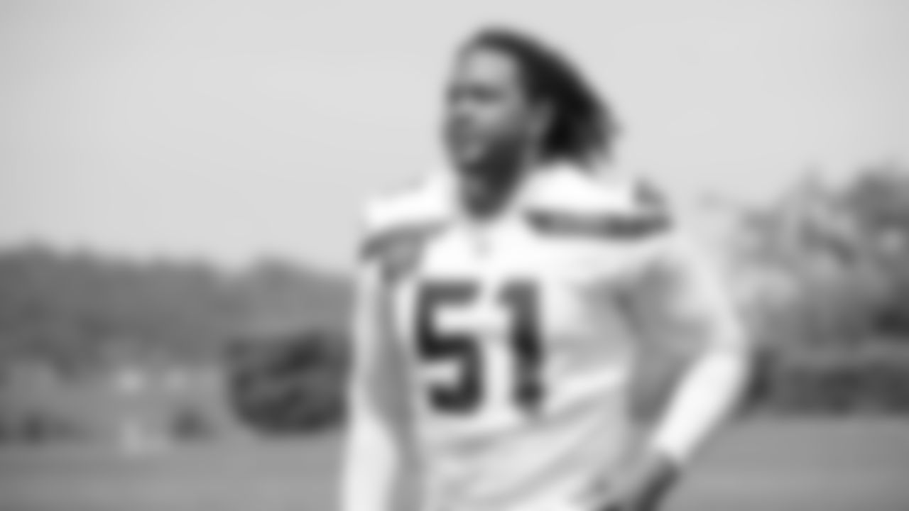 Seahawks linebacker Jared Ivey (51) participated in a workout on day two of minicamp on Wednesday, June 11, 2025 at the Virginia Mason Athletic Center.
