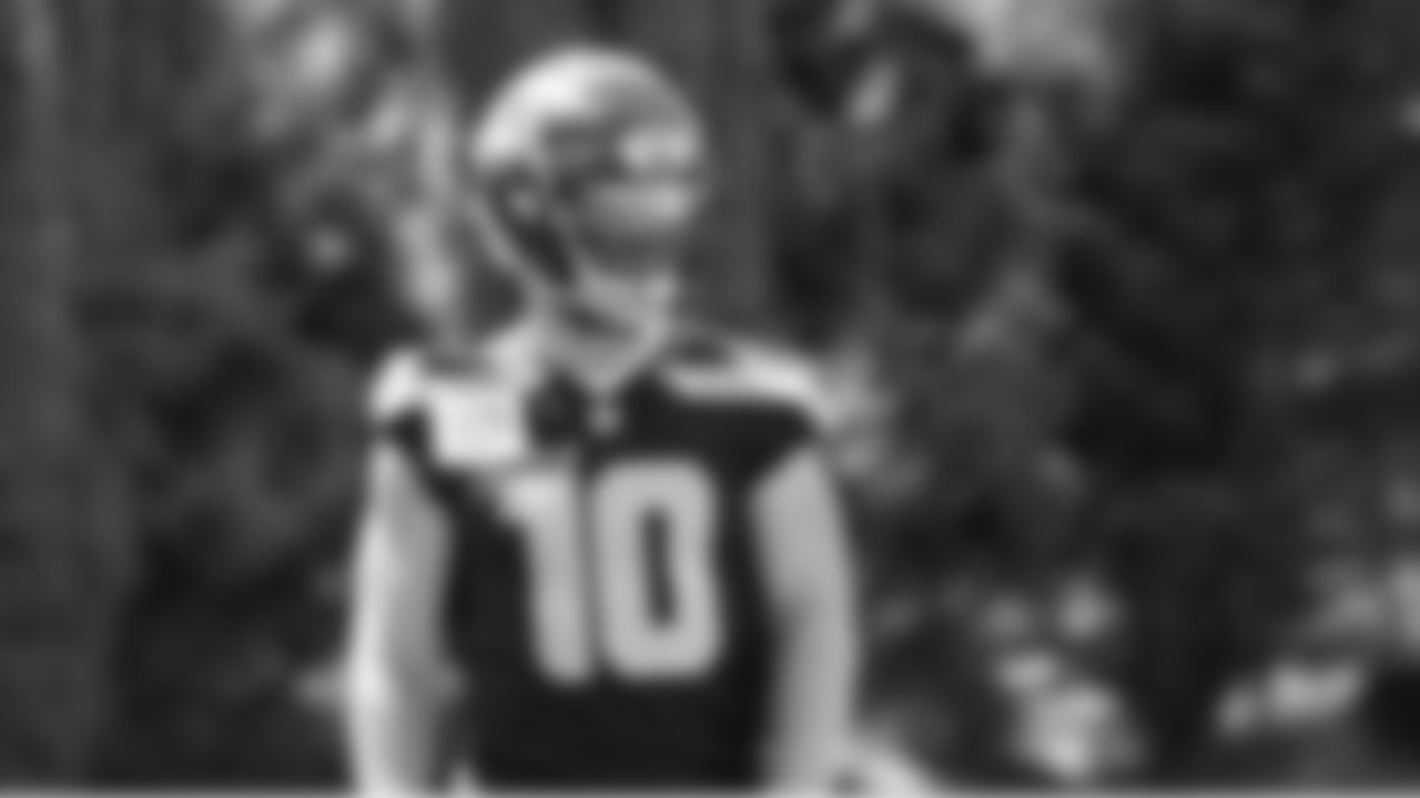 Seahawks wide receiver Cooper Kupp (10) participated in a workout on day one of OTAs on Tuesday, May 27, 2025 at the Virginia Mason Athletic Center.