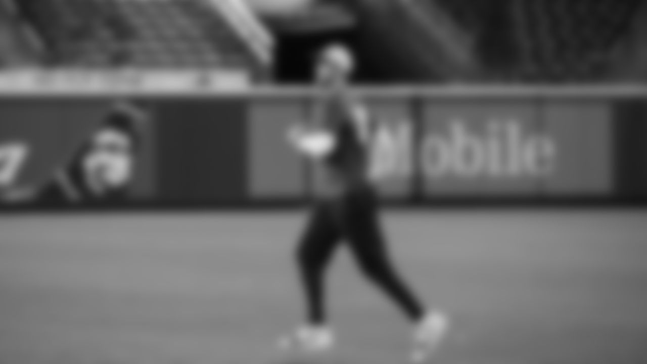 Seahawks quarterback Sam Darnold (14) visited T-Mobile Park on May 19, 2025