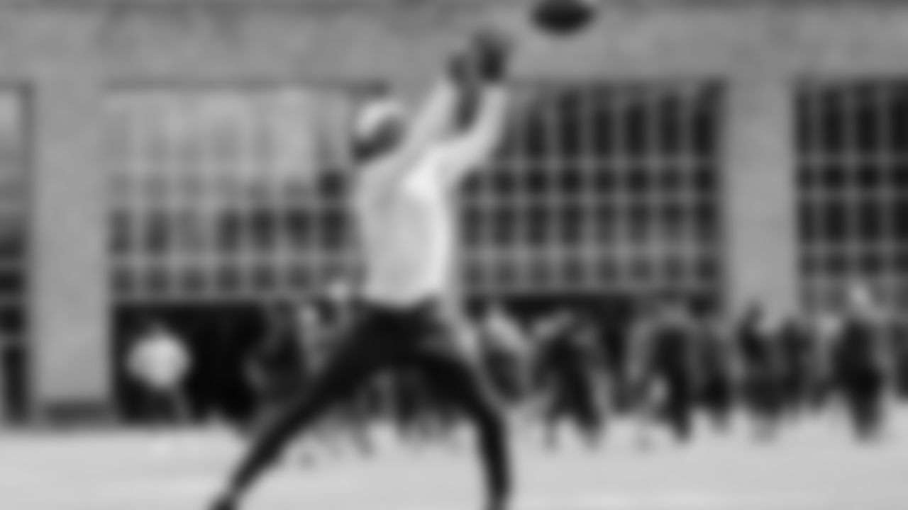 Seahawks wide receiver Marquez Valdes-Scantling (1) participated in a workout on May 12, 2025 at the Virginia Mason Athletic Center.