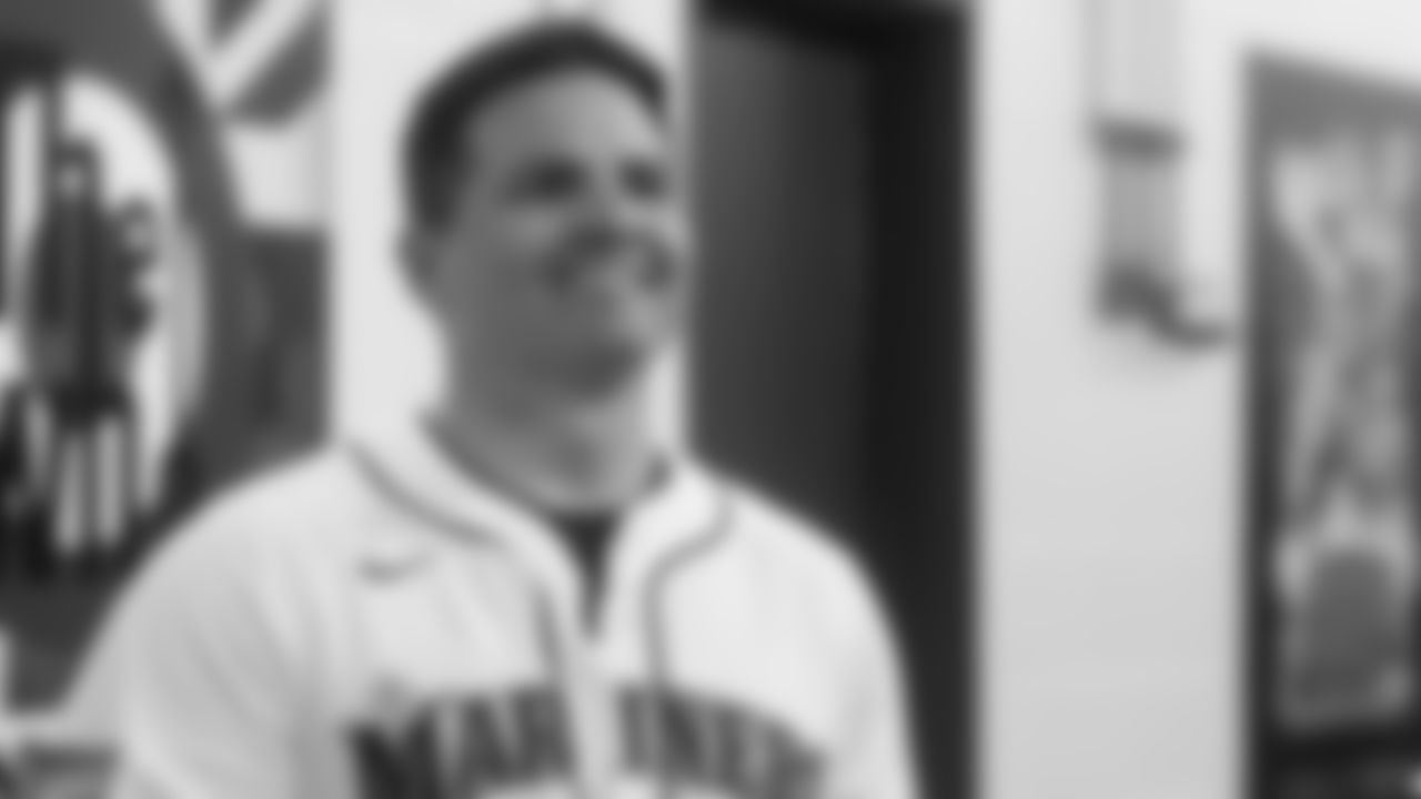 Seahawks head coach Mike Macdonald was joined by comedian Adam Ray as they tossed out the first pitch for the Mariners vs. Yankees game on May 12, 2025 at T-Mobile Park.