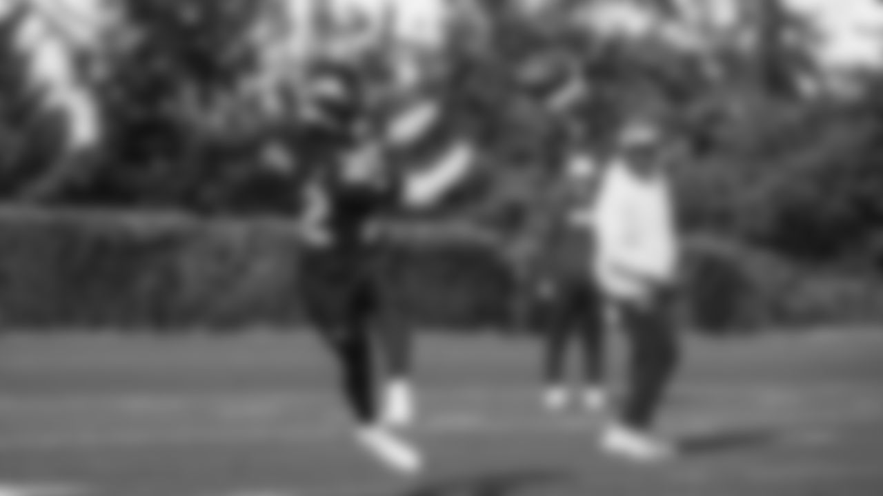 Seahawks wide receiver Rashid Shaheed (22) practiced on Friday, November 7, 2025 at the Virginia Mason Athletic Center.