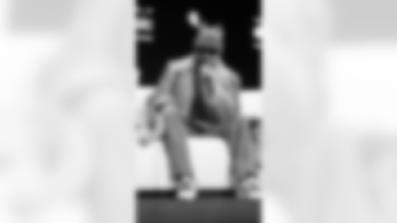 Bad Bunny speaks to the media at the Apple Music Halftime Show press conference ahead of the Super Bowl 60 football game on Thursday, February 5, 2026 in San Francisco. (Logan Bowles/NFL)