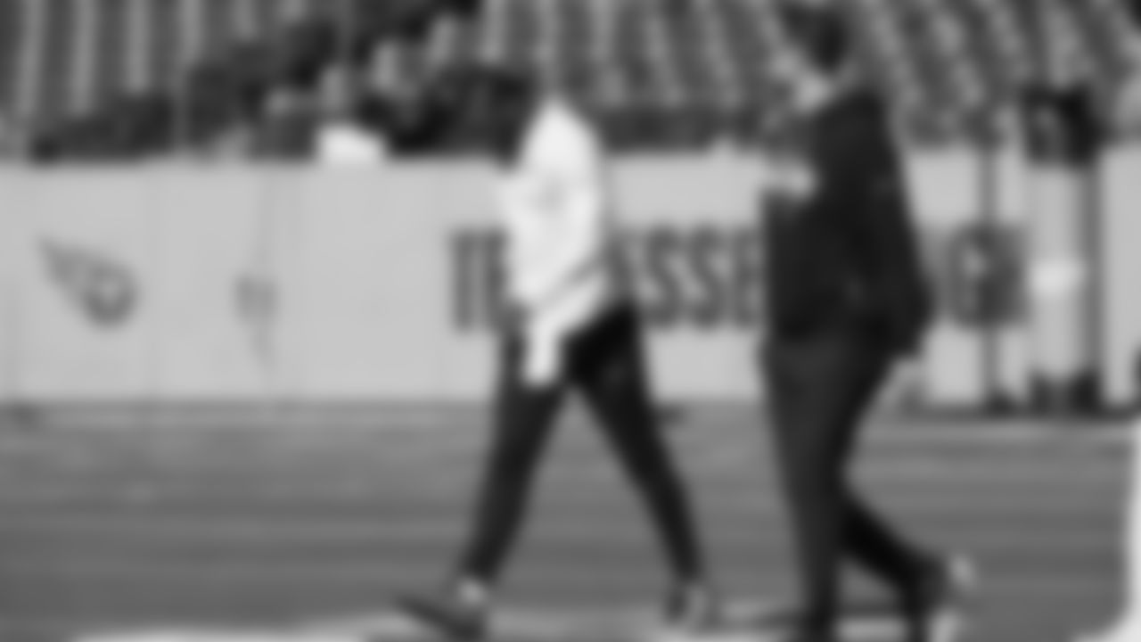 Seahawks quarterback Jalen Milroe (6) hit the field at Nissan Stadium for the Week 12 matchup vs. the Titans in Nashville, Tennessee.