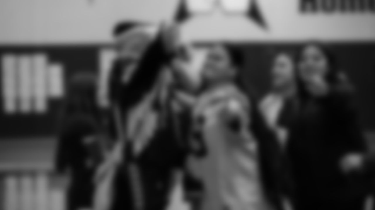 The Seahawks, Safeway, Delta Air Lines, Coca-Cola, and Head & Shoulders surprised Washington High School with a grant to support their girls flag football program on Tuesday, November 25, 2025.