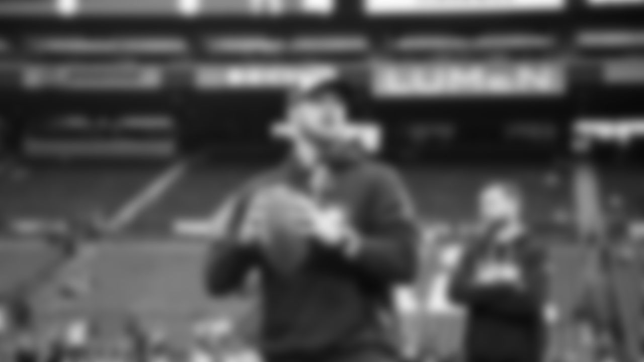 Seahawks quarterback Sam Darnold (14) warms up at Lumen Field for the Week 15 matchup vs. the Indianapolis Colts.