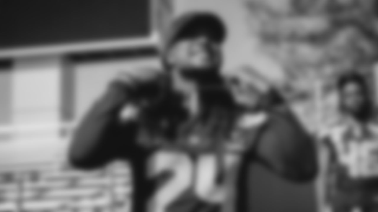 Seahawks cornerback Shaquill Griffin (24) during the Super Bowl LX team photo on February 7, 2026.