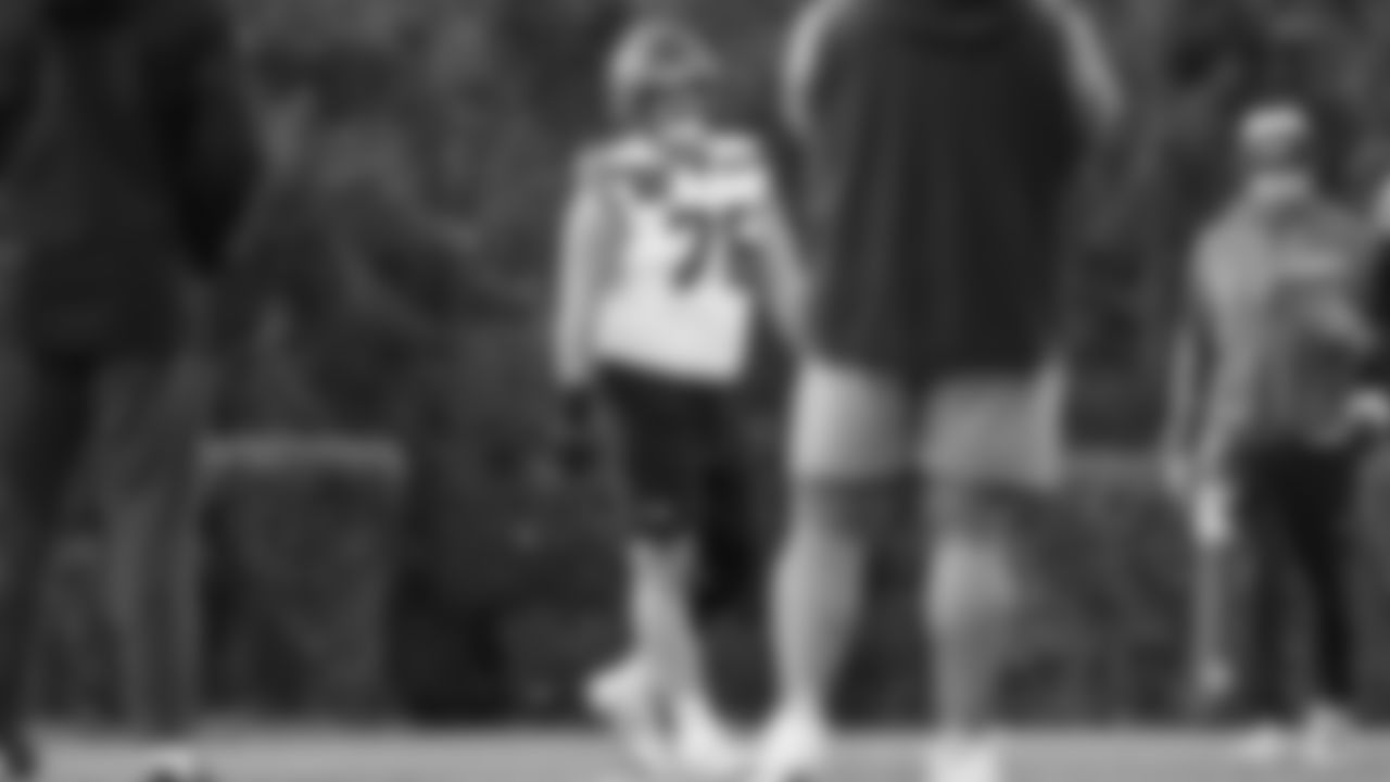 Seahawks guard Grey Zabel (76) practiced on Thursday, November 20 at the Virginia Mason Athletic Center.