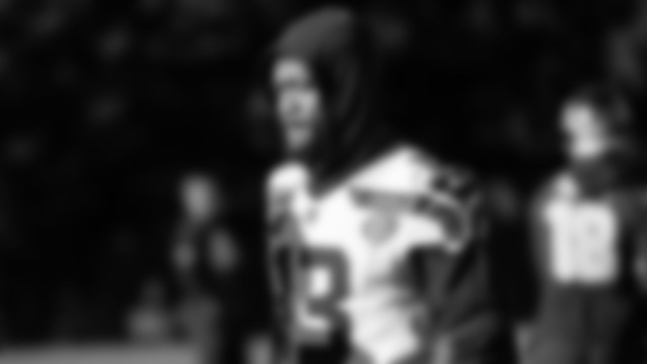 Seahawks linebacker Ernest Jones IV (13) practiced on Friday, January 23, 2026 at the Virginia Mason Athletic Center.