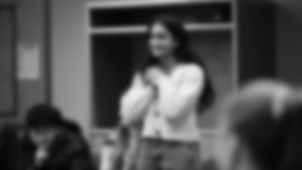 The Seahawks visited BELONG Partners at McKnight Middle School in Renton, WA. as part of the grant announcement on December 10, 2025.