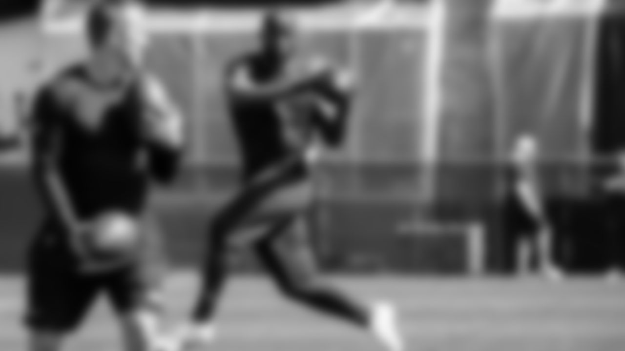 Seahawks wide receiver Dareke Young (83) participated in a workout on May 8, 2025 at the Virginia Mason Athletic Center.