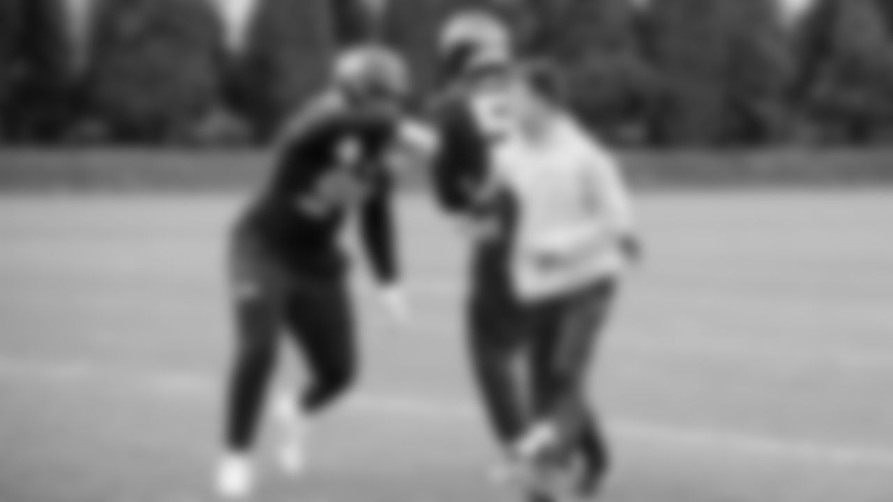 Seahawks defensive end Mike Morris (94) practiced on Tuesday, December, 23, 2025 at the Virginia Mason Athletic Center.