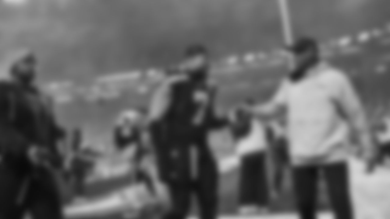 The Seahawks celebrated the 41-6 victory over the 49ers in the NFC Divisional Round game on January 17, 2026 at Lumen Field.