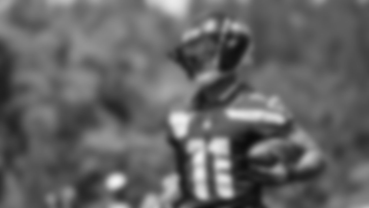 Seahawks wide receiver Jaxon Smith-Njigba (11) participated in a workout on day one of OTAs on Tuesday, May 27, 2025 at the Virginia Mason Athletic Center.