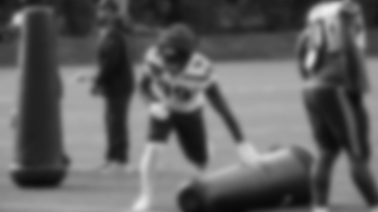 Seahawks defensive end Leonard Williams (99) practiced on Thursday, October 16, 2025 at the Virginia Mason Athletic Center.