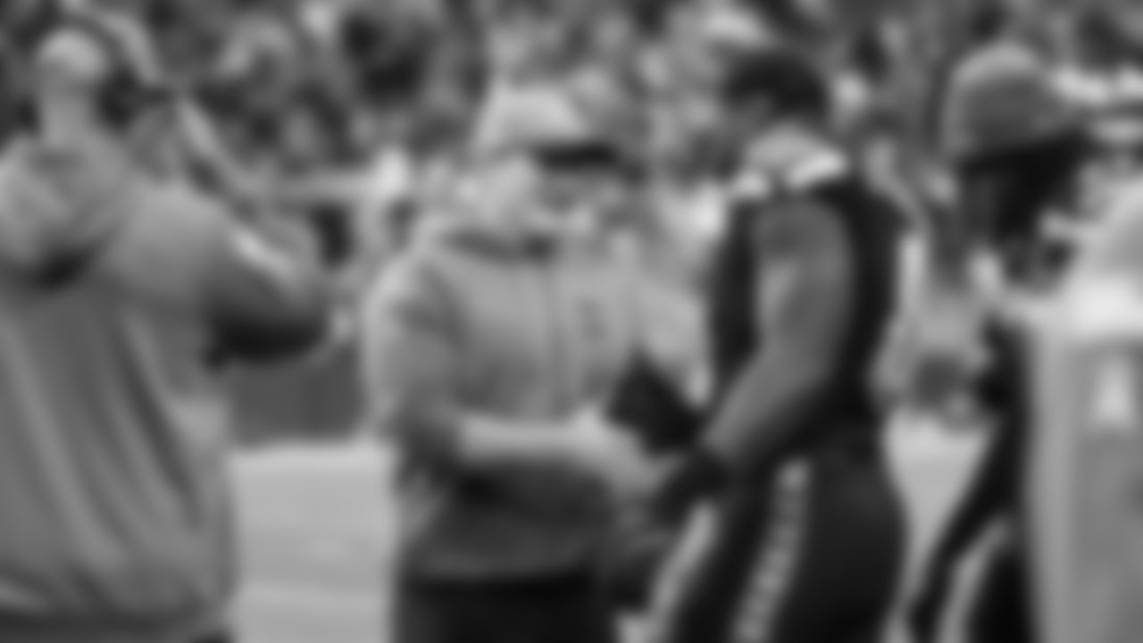 The Seahawks celebrated the 44-22 win over the Cardinals on Sunday, November 9, 2025.