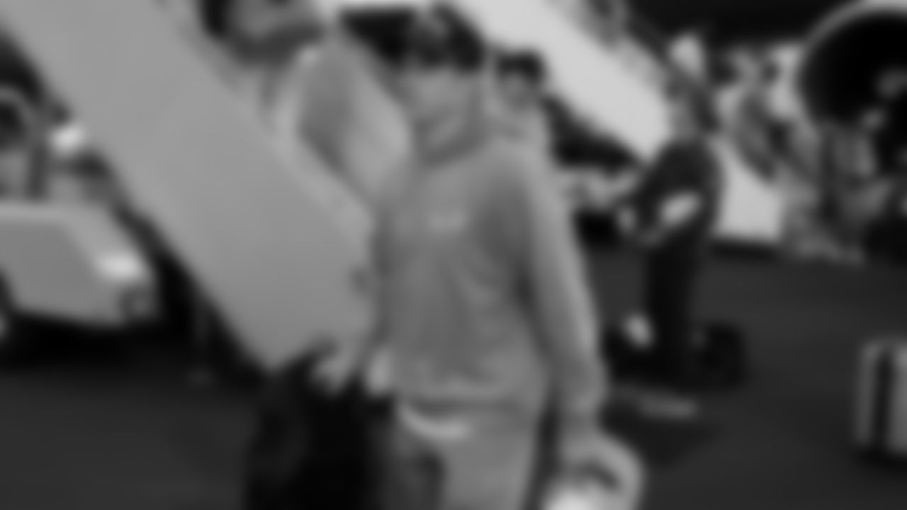 Seahawks kicker Jason Myers (5) arrived in the Bay Area on Sunday, February 1, 2026.