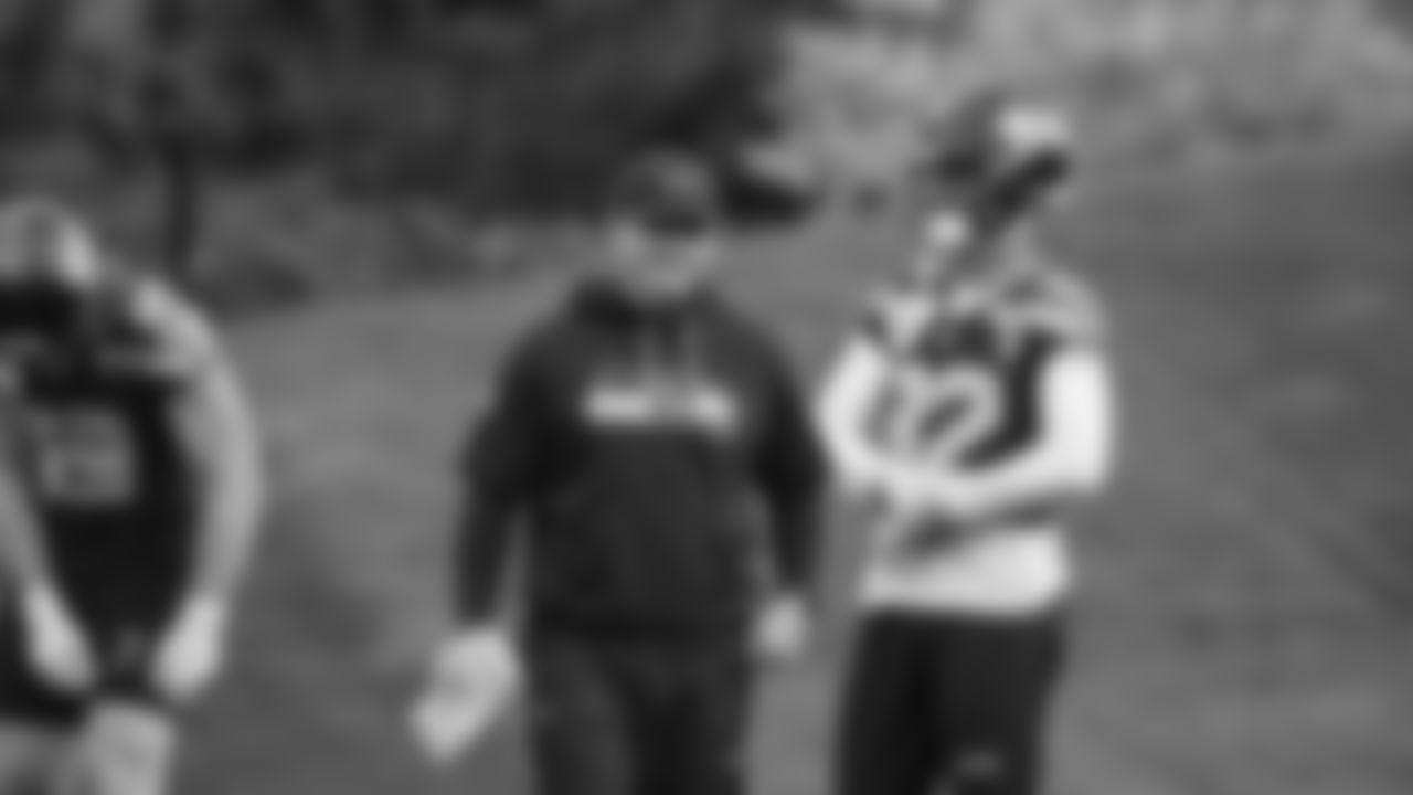 Seahawks head coach Mike Macdonald at practice on Wednesday, November 5, 2025 at the Virginia Mason Athletic Center.