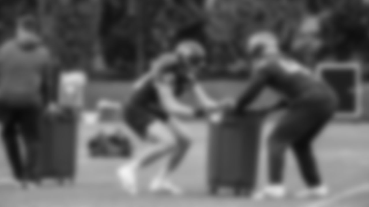 Seahawks fullback Brady Russell (38) and fullback Robbie Ouzts (40) practiced on Thursday, January 15, 2026 at the Virginia Mason Athletic Center.