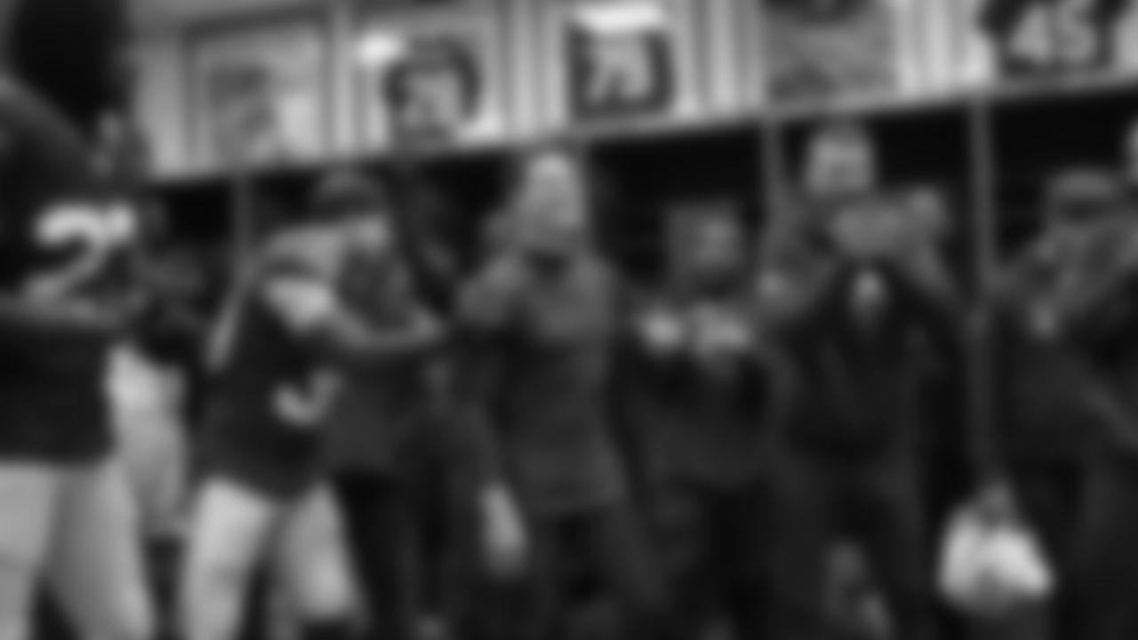 The Seahawks celebrated the 26-0 win vs. the Minnesota Vikings at Lumen Field on November 30, 2025.