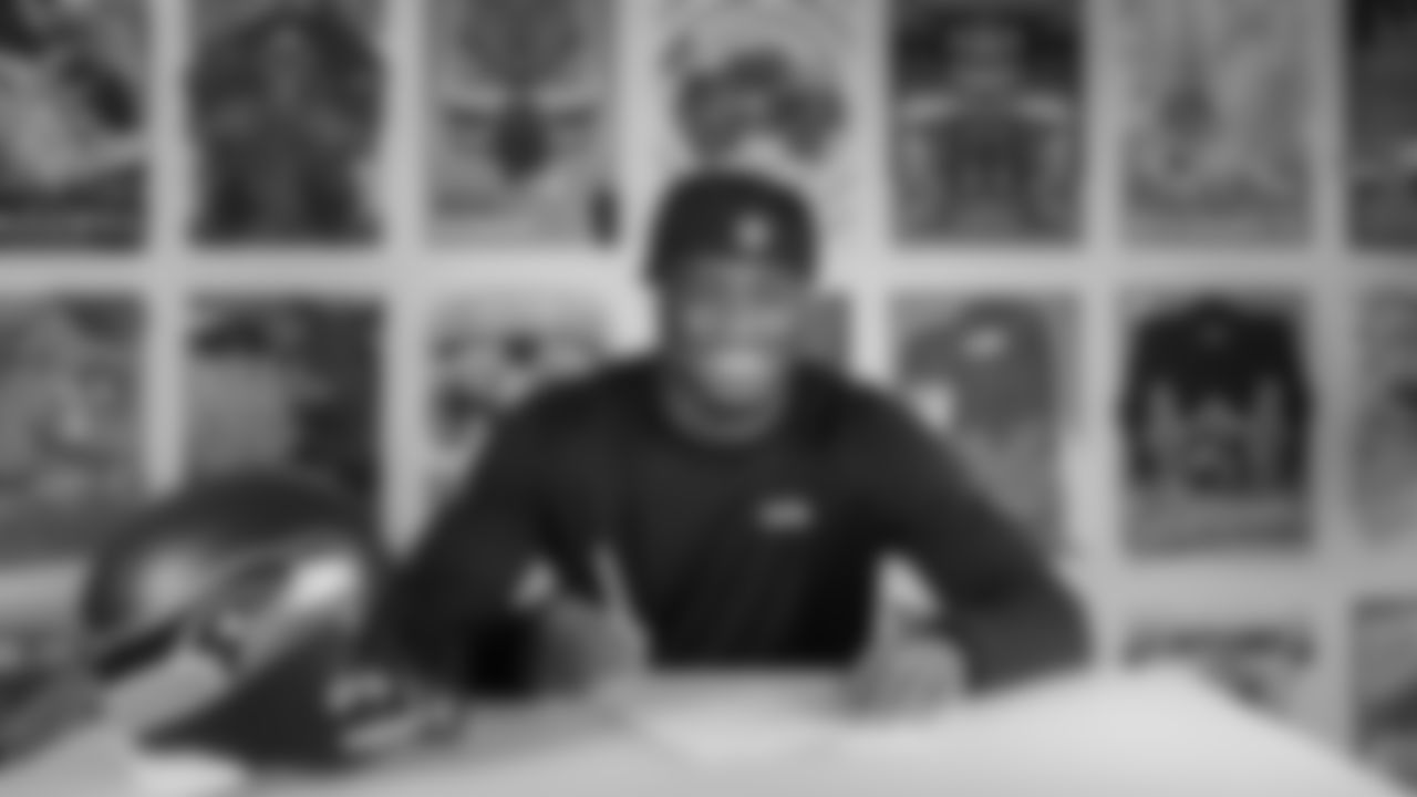 Signed quarterback Jalen Milroe on May 12, 2025.