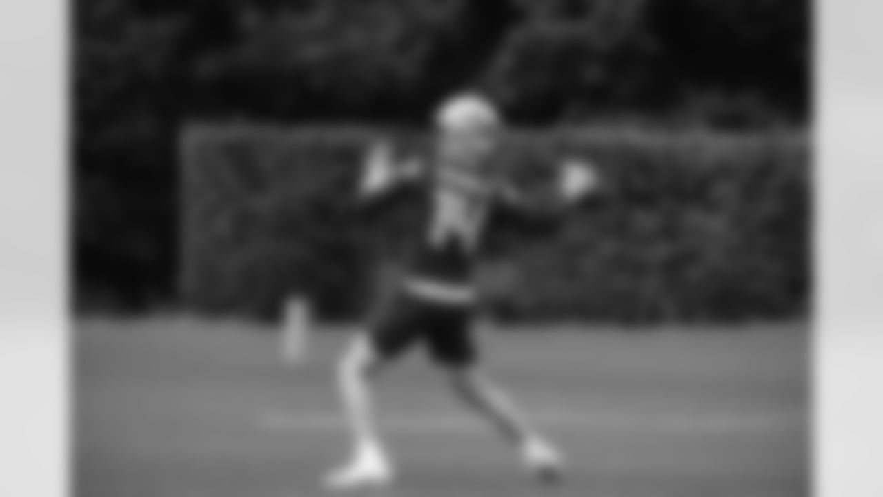 Seahawks quarterback Sam Darnold (14) practiced on Friday, October 3, 2025 at the Virginia Mason Athletic Center.