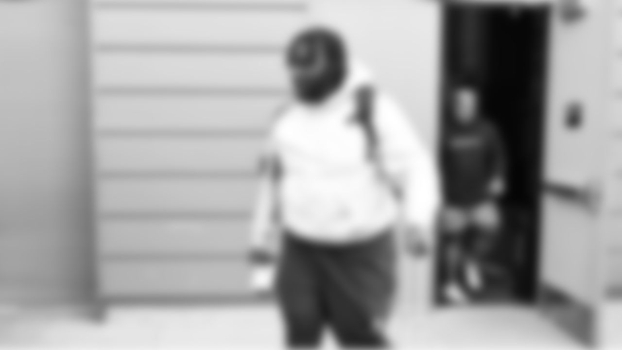 Seahawks guard Christian Haynes (64) departed the Virginia Mason Athletic Center for the trip to Jacksonville on Friday, October 10, 2025.