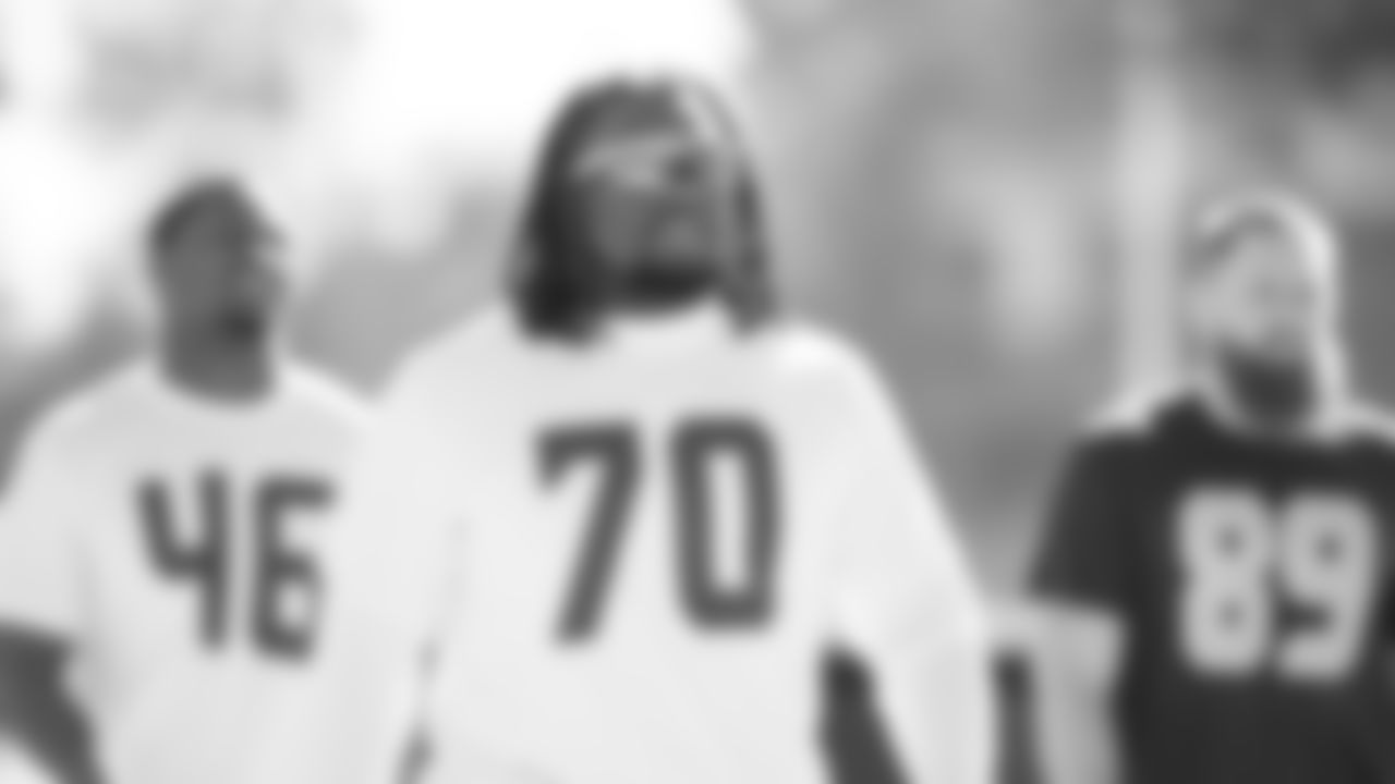 Seahawks nose tackle J.R. Singleton (70) practiced on Wednesday, February 4, 2026 in San Jose, California.