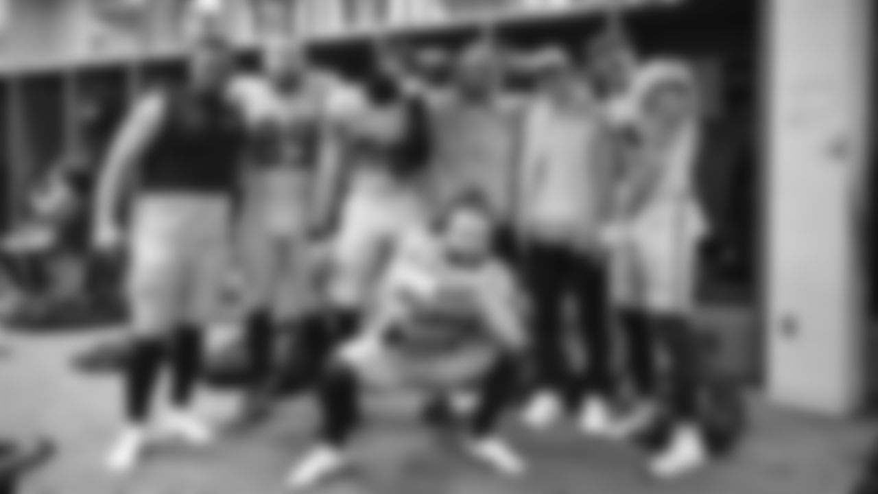 The Seahawks celebrated the 38-37 overtime-win vs. the L.A. Rams in Week 16.